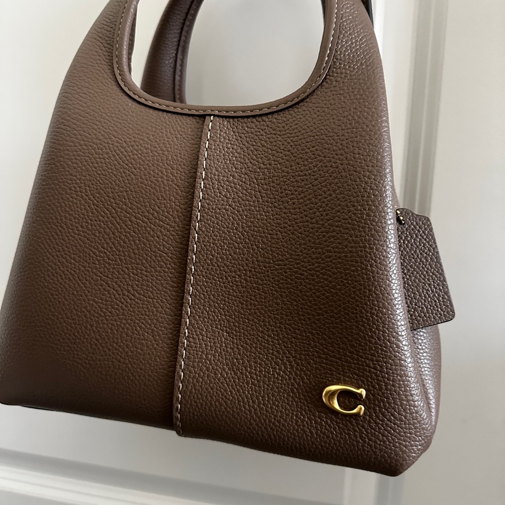 NWT Coach Brown Pebbled Leather Mini Lana Tote